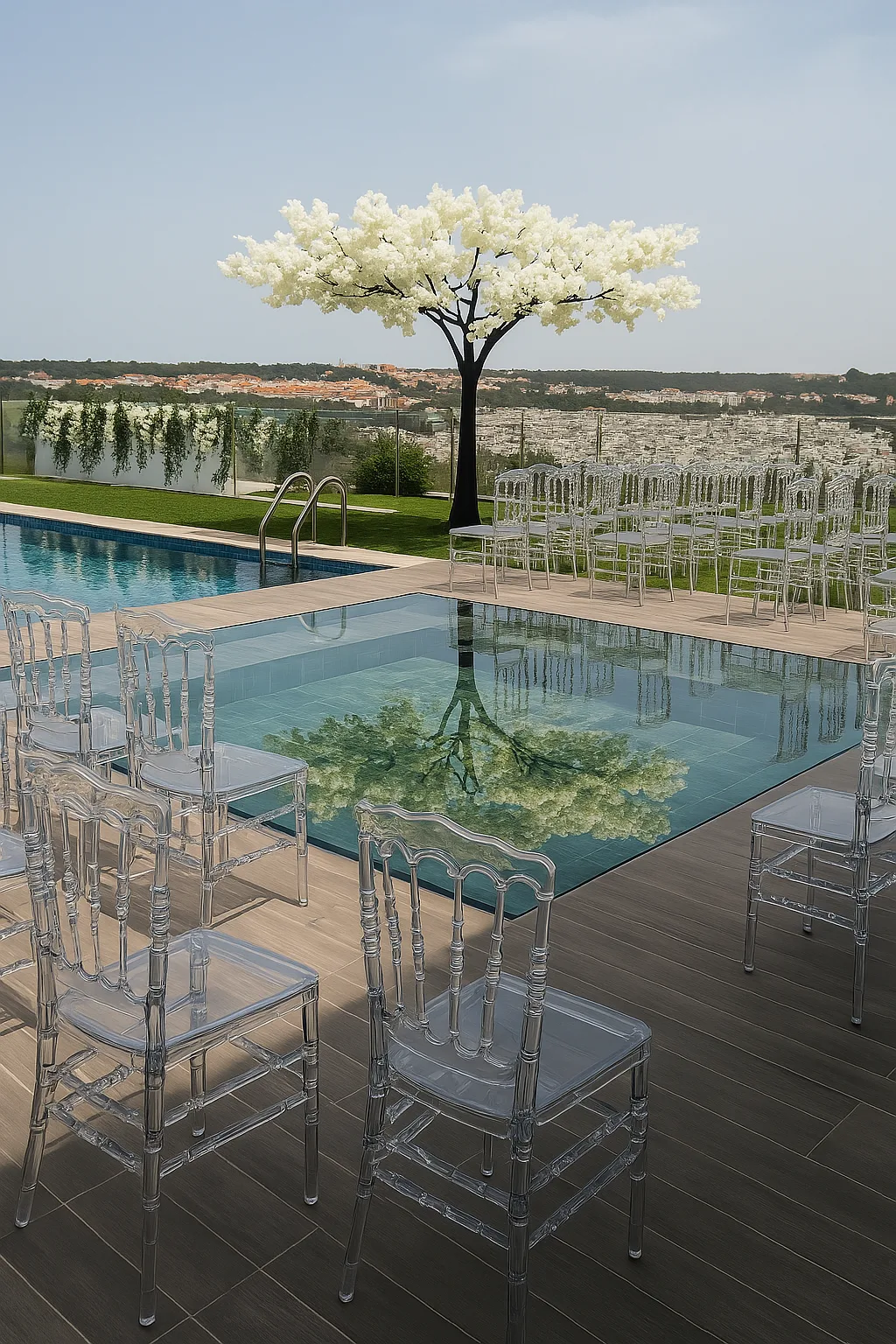 Rooftop Bellezza La Marsa avec piscine et installation de cérémonie